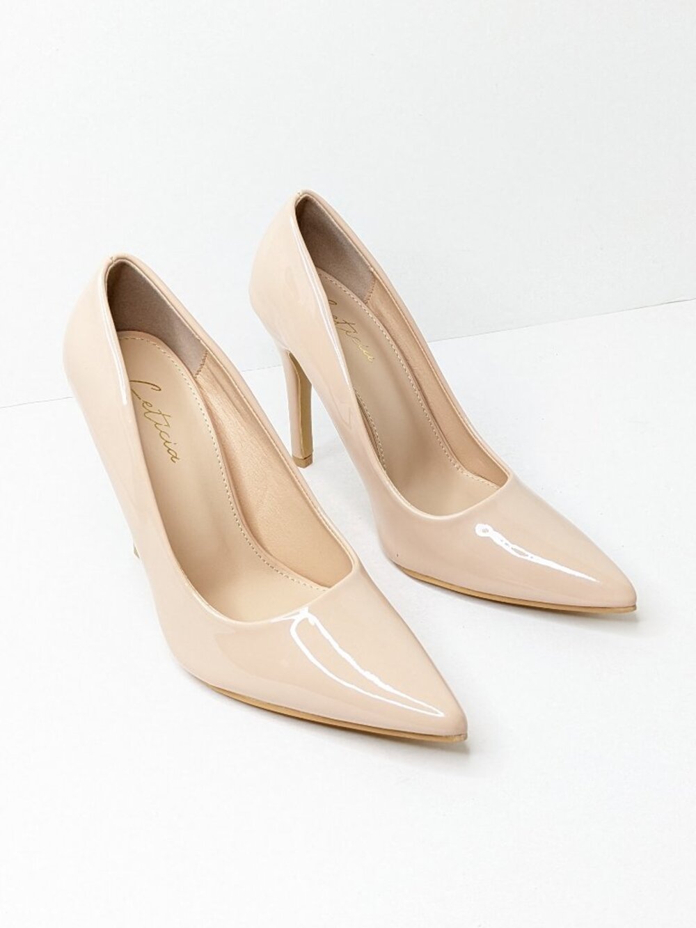 Leticia Pointed Toe High Heel Pumps Nude Women's 7